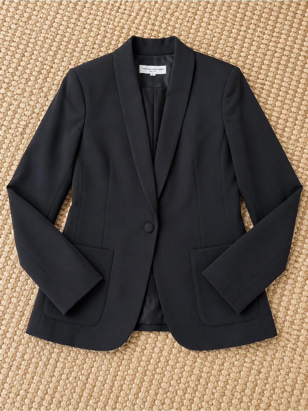 Amanda Uprichard One-Button Blazer | Women’s Medium | Black Jacket